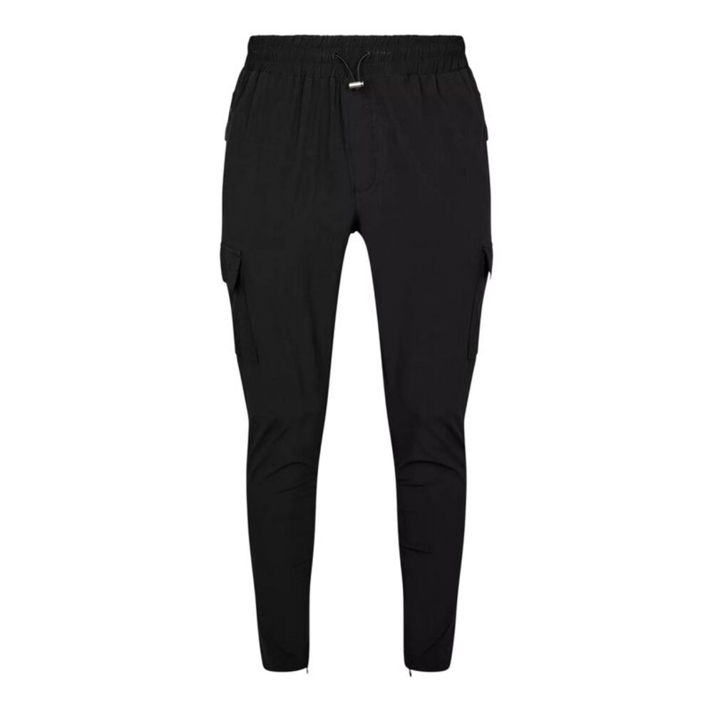 Unlike Humans Mens Technical Regular Cargo Pants / Black